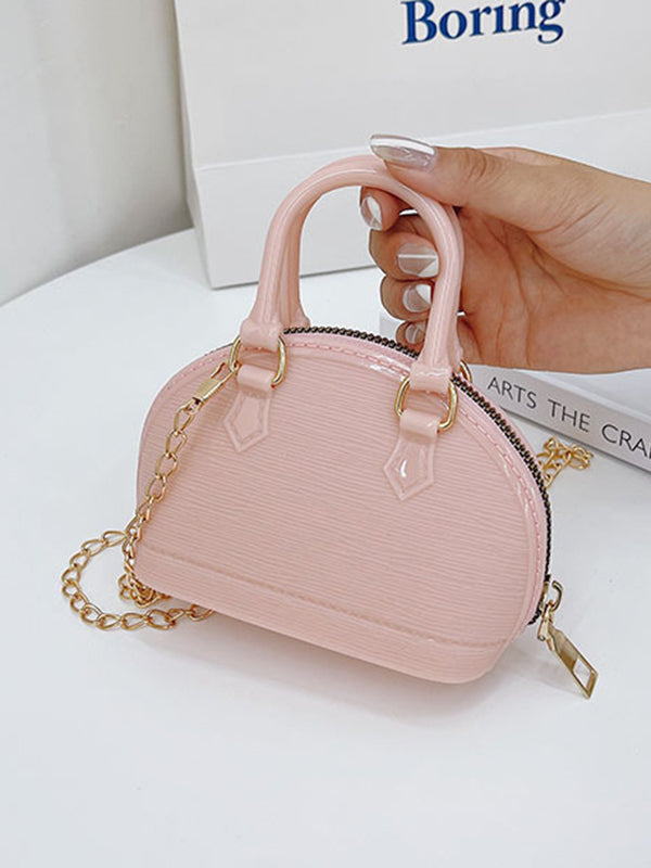 Chains Geometric Zipper Crossbody Bags Satchels