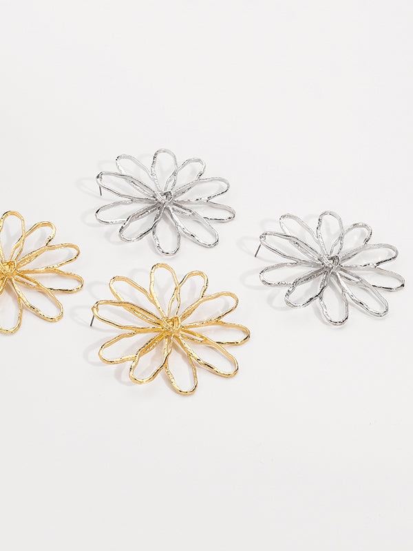 Flower Shape Drop Earrings