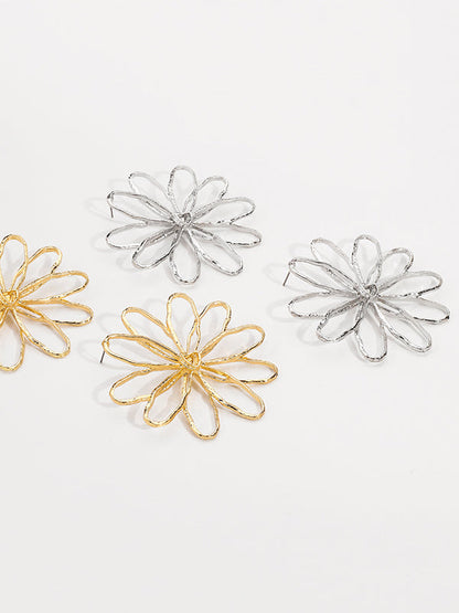 Flower Shape Drop Earrings