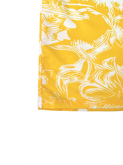 Loose Sleeveless Flower Print Pleated Pockets Spaghetti-Neck Jumpsuits