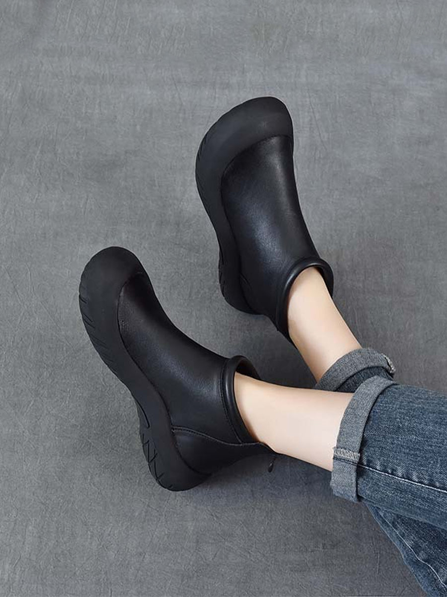 Women Autumn Genuine Leather Ankle Boots