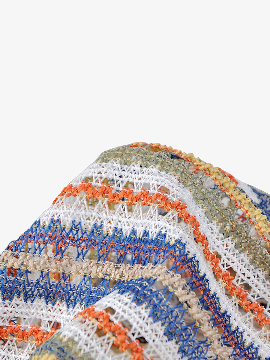 Women Artsy Autumn Colorful Stripe Knitted Hat