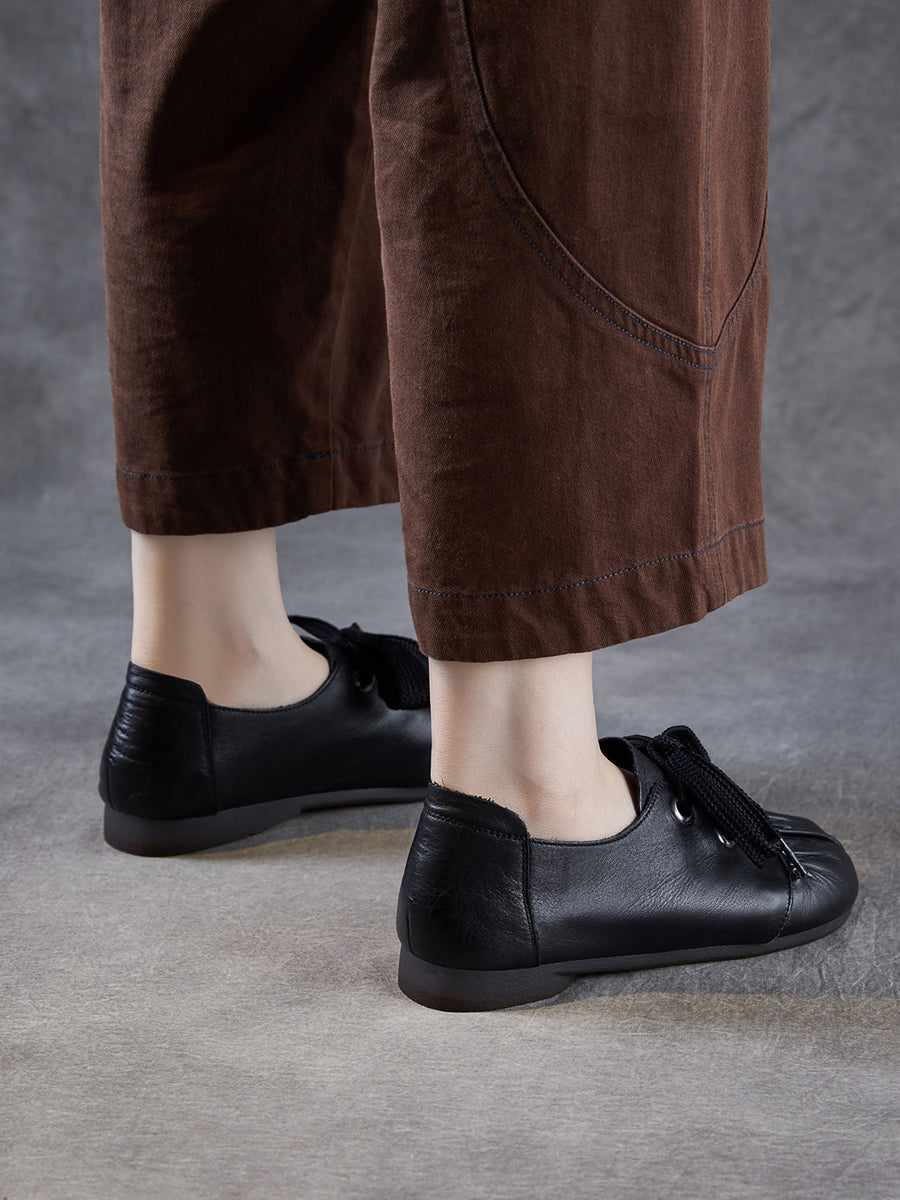 Women Summer Soft Leather Strap Low Heel Shoes