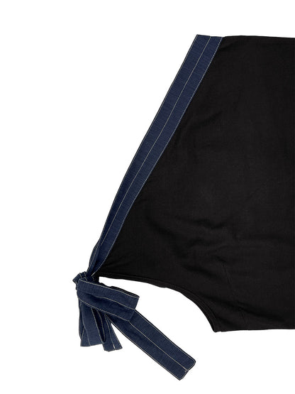 A-Line Sleeveless Asymmetric Contrast Color One-Shoulder Maxi Dresses
