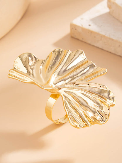 Irregularity Geometric Pleated Rings Accessories