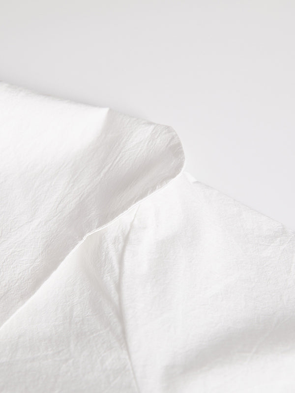 Loose Short Sleeves Solid Color Split-Joint Peter Pan Collar Blouses&Shirts Tops