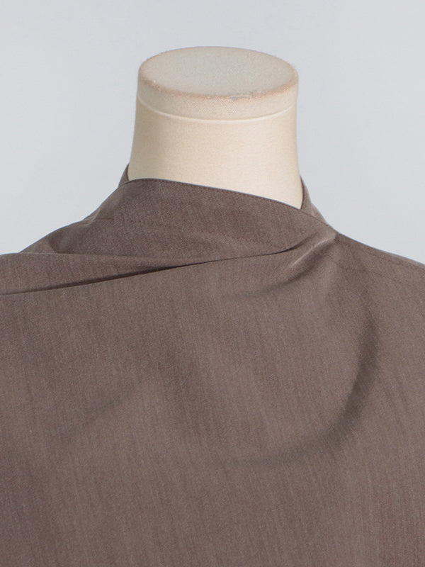 Long Sleeves Loose Asymmetric Buttoned Pockets Solid Color Stand Collar Blazer Outerwear