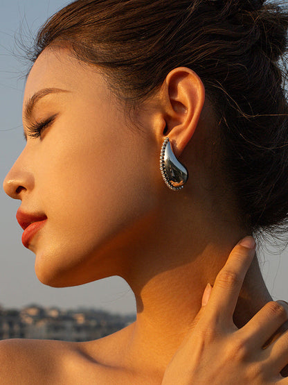Geometric Rhine Stones Earrings Accessories