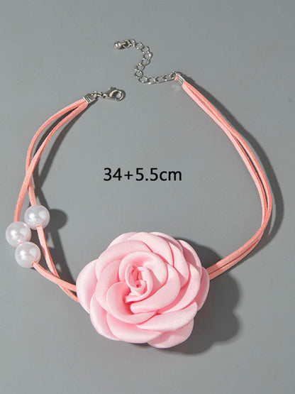 Three-Dimensional Flower Necklaces Accessories