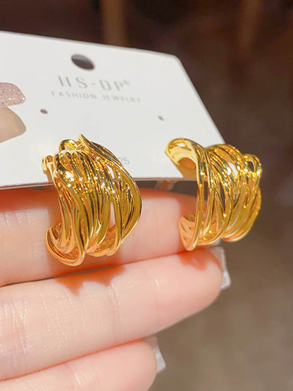 Geometric Solid Color Earrings Accessories
