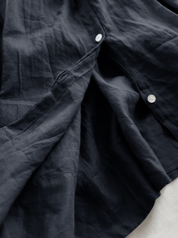 Loose Sleeveless Pleated See-Through Round-Neck Midi Dresses