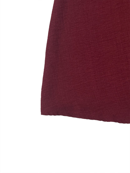 High Waisted Loose Buttoned Pleated Solid Color Lapel Maxi Dresses