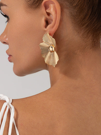 Irregularity Flower Shape Earrings Accessories