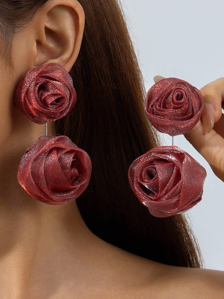 Flower Shape Drop Earrings