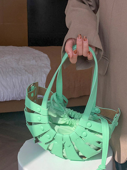Drawstring Hollow Evening Bags & Clutches