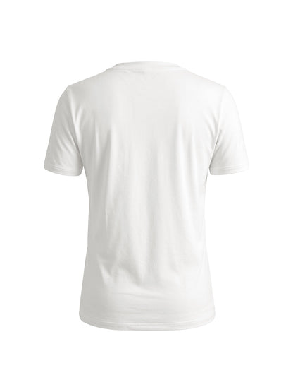 Short Sleeves Flower Print Round-Neck T-Shirts Tops