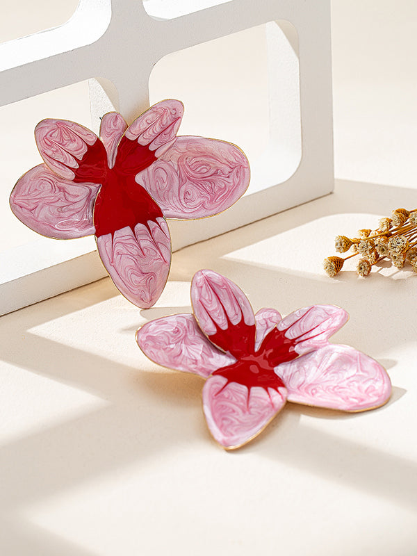 Flower Shape Drop Earrings