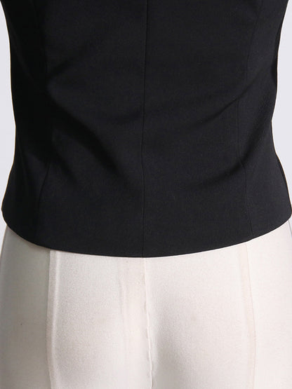 Long Sleeves Split-Joint Zipper V-neck Jackets Outerwear