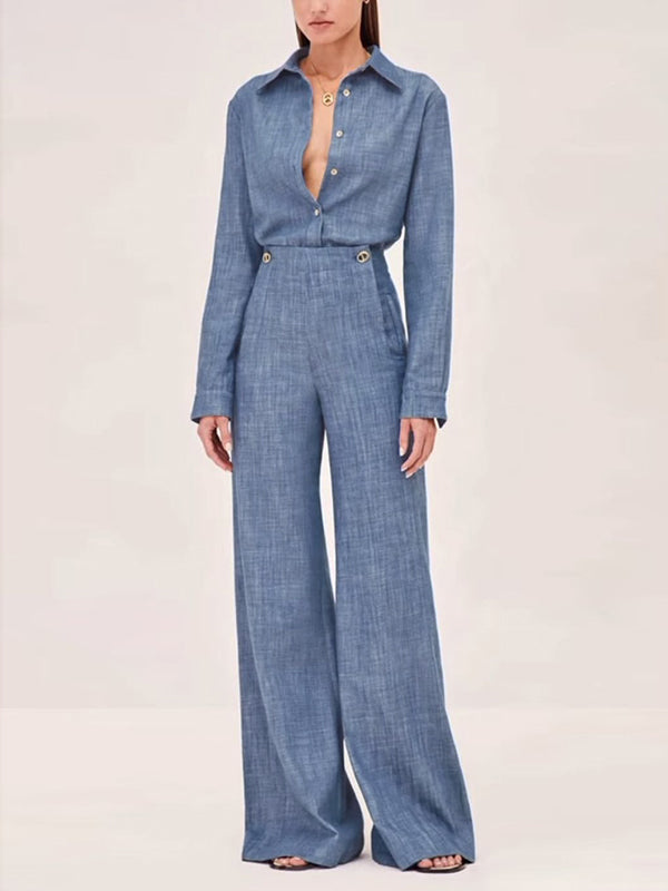 High Waisted Straight Leg Split-Joint Pants Trousers