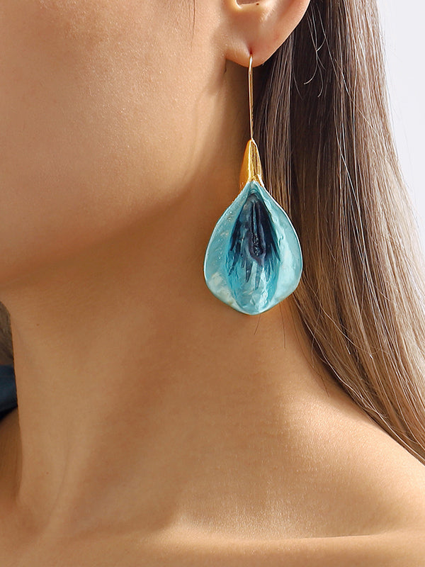 Flower Shape Drop Earrings Earrings Accessories