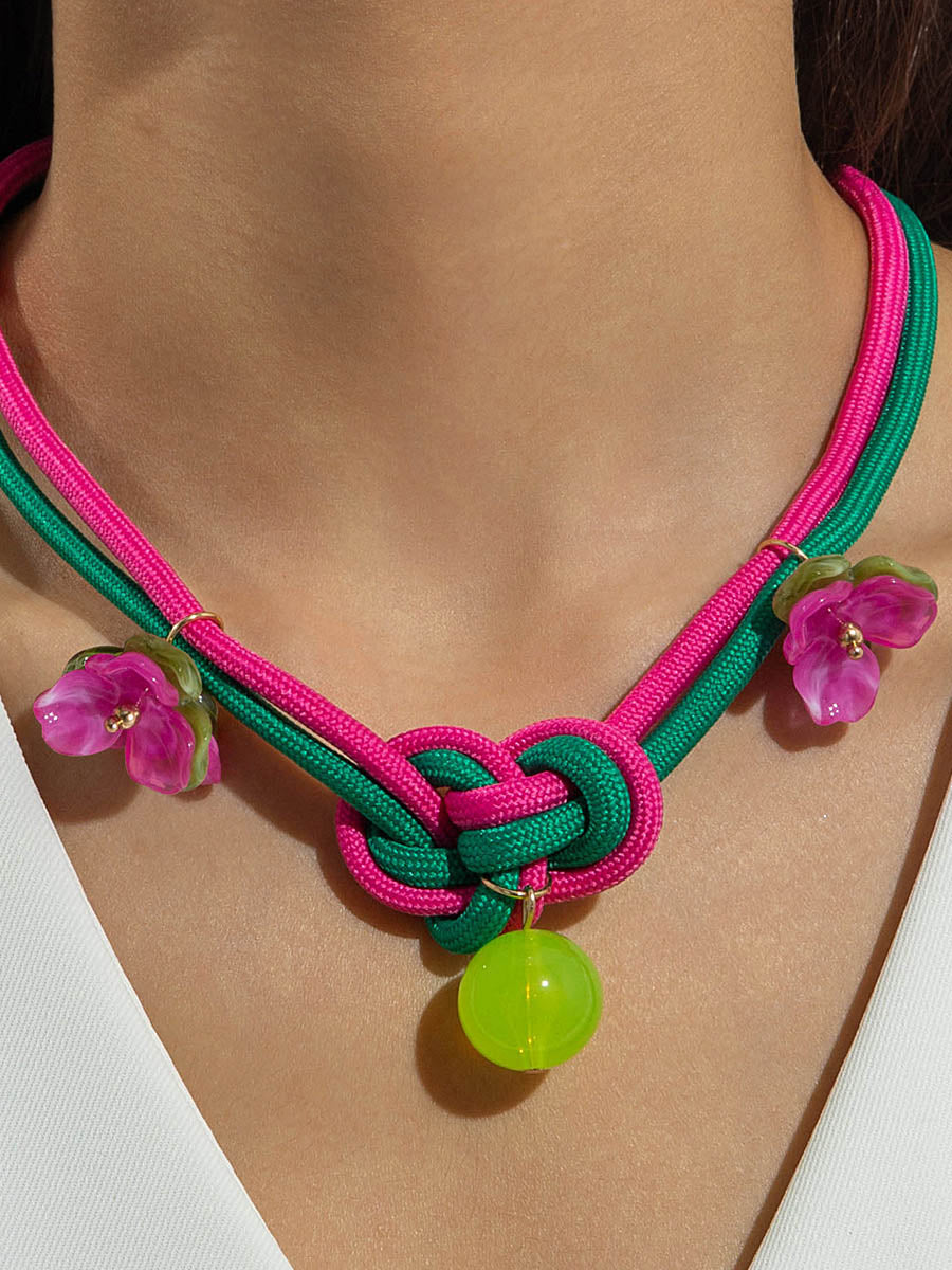 Flower Shape Geometric Necklaces Accessories