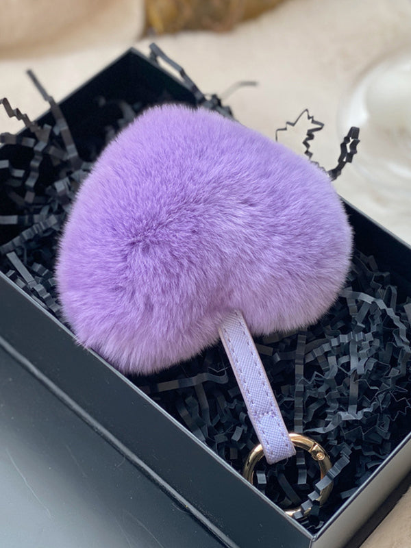 Heart Shape Bag Charm Keychain