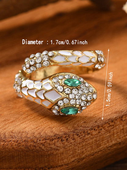 Rhine Stones Snake Shape Rings Accessories