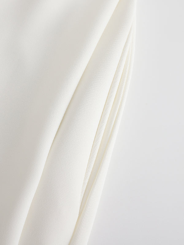 Cap Sleeve Wide Leg Solid Color Jumpsuits