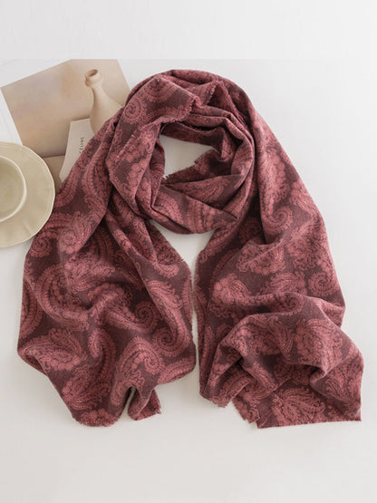 Flower Print Keep Warm Shawl&Scarf