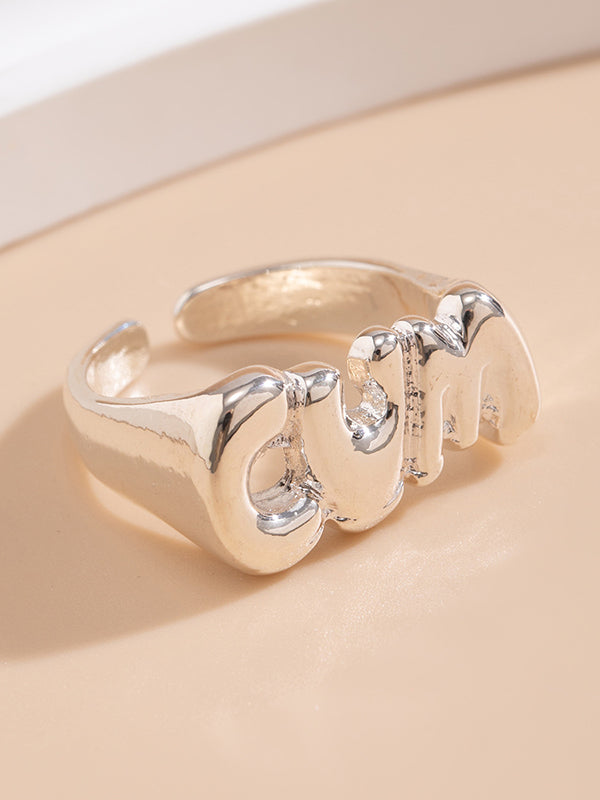 Normcore Adjustable Geometric Hollow Rings Accessories