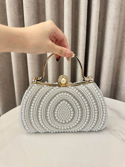 Geometric Lock Rhine Stones Shiny Crossbody Bags Evening Bags & Clutches