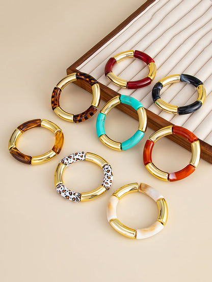 Contrast Color Geometric Bracelet Accessories