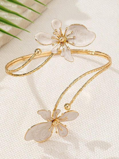 Adjustable Flower Shape Hollow Armlet Accessories