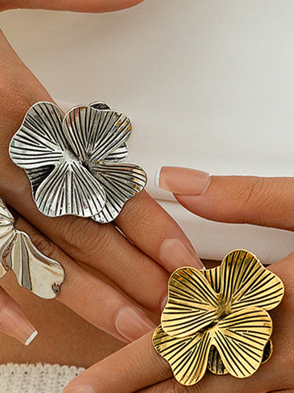 Irregularity Flower Shape Geometric Rings Accessories
