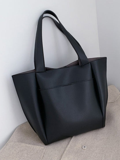 Solid Color Split-Joint Bags Shoulder Bags Tote Bags