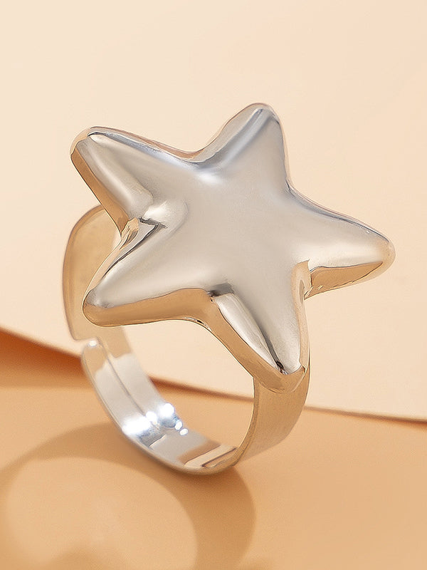 Normcore Adjustable Star Shape Rings Accessories