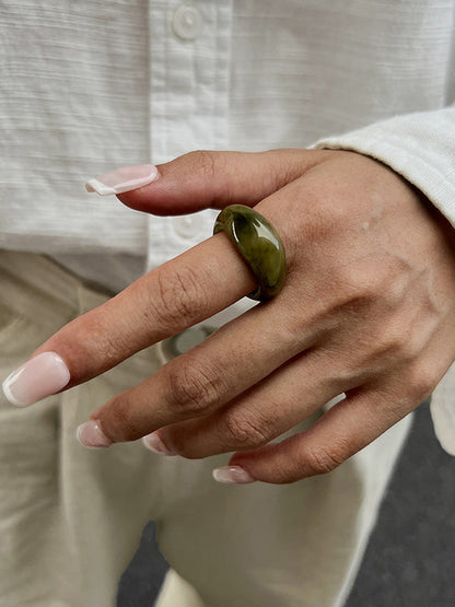 Geometric Shiny Slightly Sheer Rings Accessories