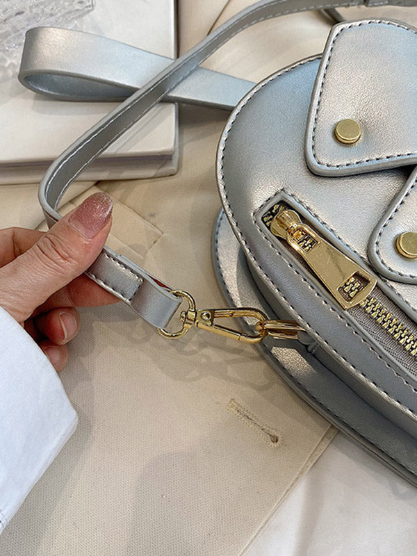 Heart Shape Split-Joint Zipper Bags Crossbody Bags Handbags