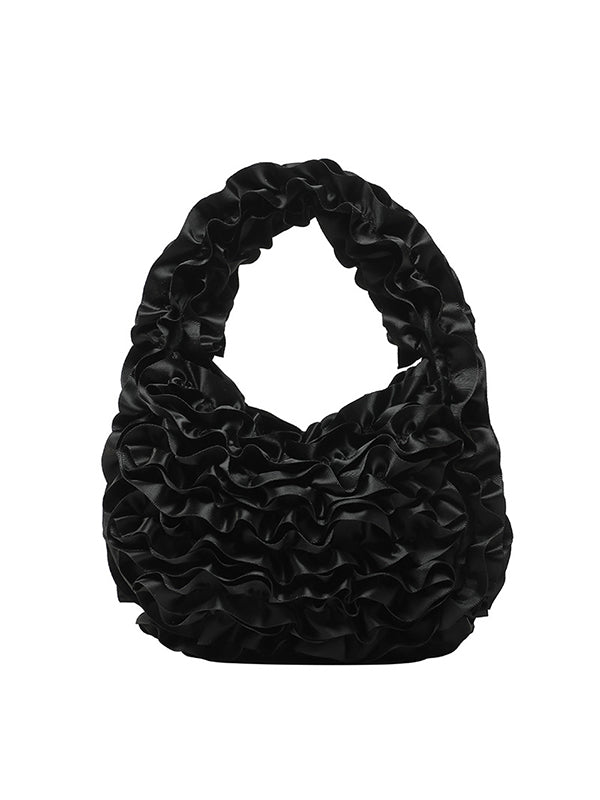Ruffled Solid Color Mini Bags