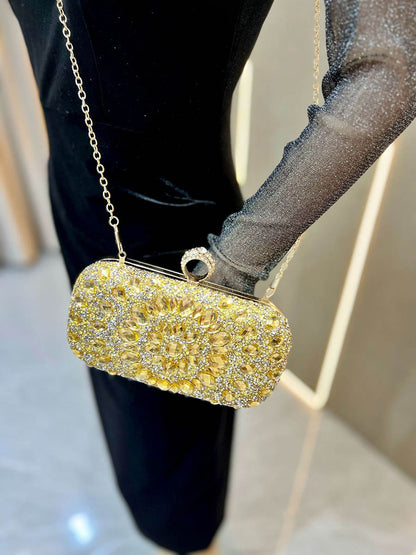 Chains Geometric Lock Rhinestone Shiny Crossbody Bags Evening Bags & Clutches