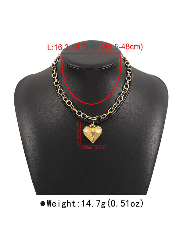 Chains Heart Shape Choker Necklace Necklaces Accessories
