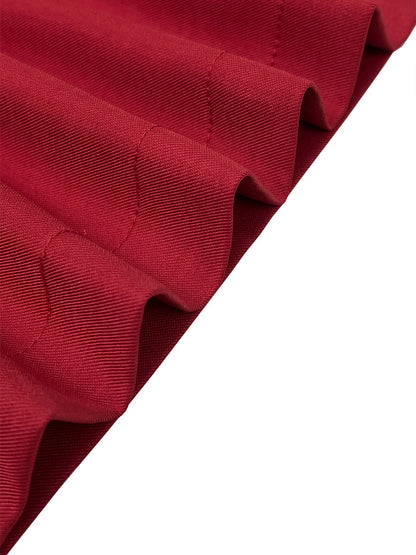 Elasticated Waist High Waisted Big Hemline Pleated Pockets Solid Color Zipper Wide Leg Pants