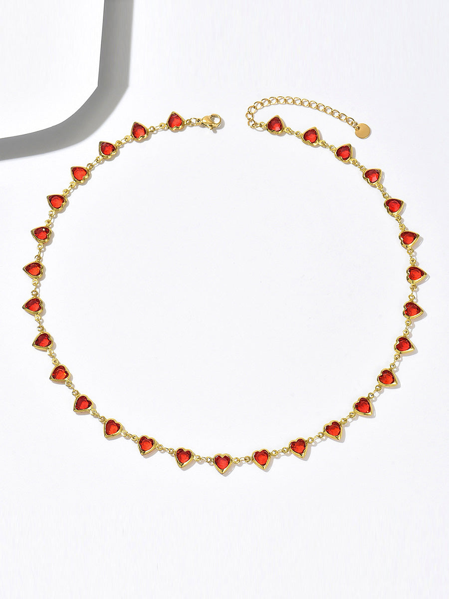 Heart Shape Bracelet Accessories Necklaces Accessories Two Pieces Set