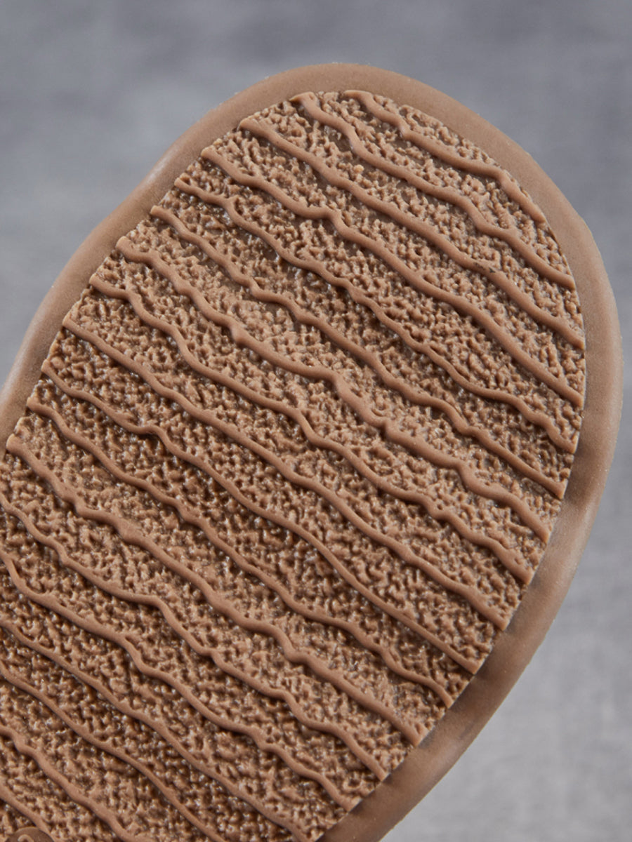 Women Winter Genuine Leather Back Zipper Flat Boots