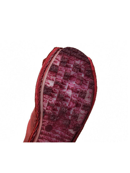 Women Summer Leather Flower Spliced Flat Shoes