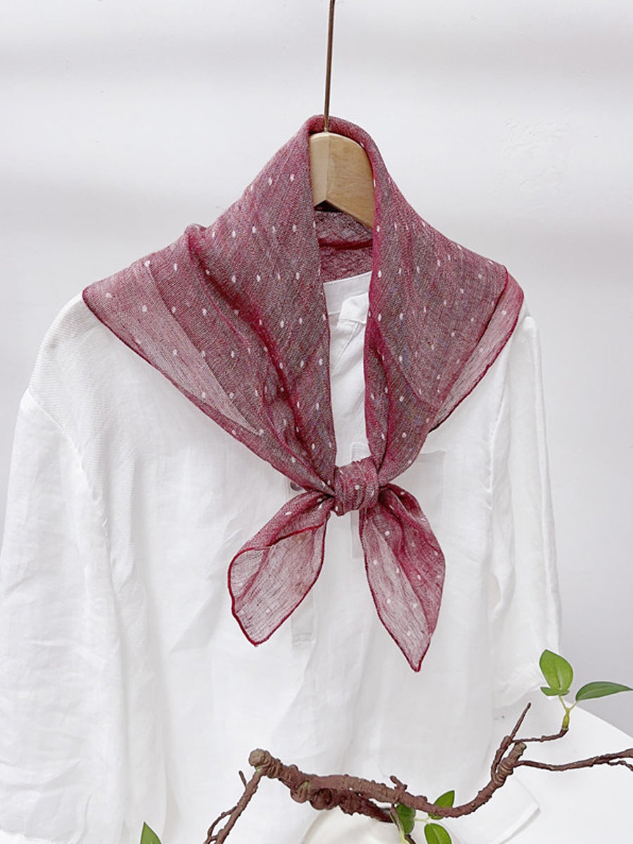 Women Casual Vintage Plaid Stripe Square Scarf