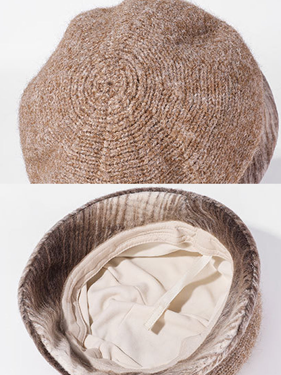 Women Winter Mix Color Knitted Keep Warm Hat