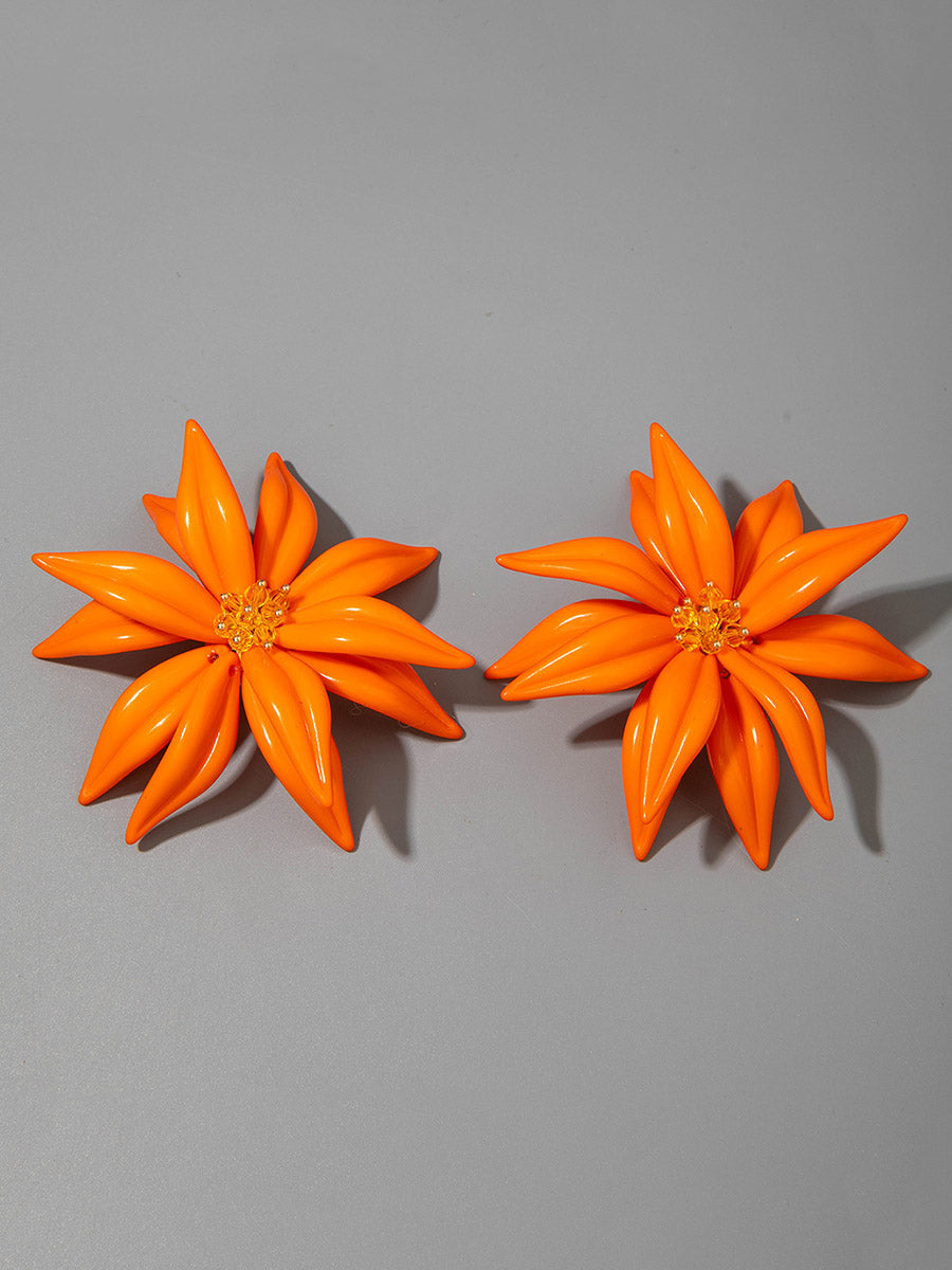 Flower Shape Drop Earrings