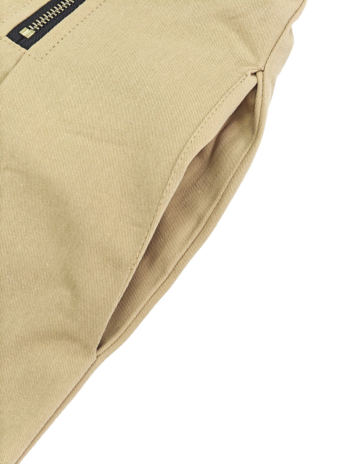 High Waisted Wide Leg Elasticity Pleated Pockets Solid Color Zipper Capri-Pants Cropped Trousers