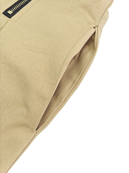 High Waisted Wide Leg Elasticity Pleated Pockets Solid Color Zipper Capri-Pants Cropped Trousers
